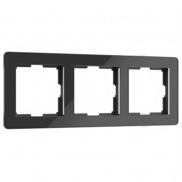 Рамка Acrylic на 3 поста (черный) Werkel W0032708