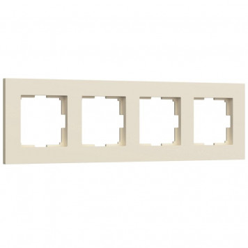 Рамка на 4 поста Slab (айвори матовый) Werkel W0042962