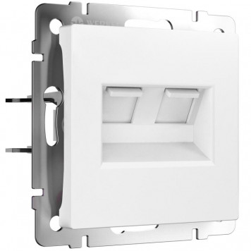 Розетка двойная Ethernet RJ-45 (белый матовый) Werkel W1181161