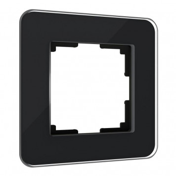 Рамка на 1 пост Elite (черный, стекло) Werkel W0012448