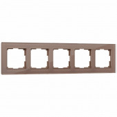 Рамка Favorit на 5 постов (латте, стекло) Werkel W0051142