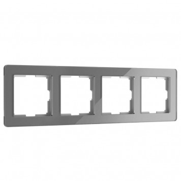 Рамка на 4 поста Acrylic (графит) Werkel W0042704