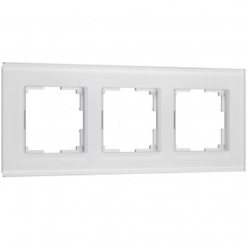 Рамка на 3 поста Senso (белый, стекло soft-touch) Werkel W0033101
