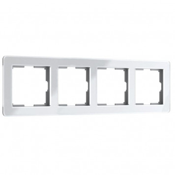 Рамка на 4 поста Acrylic (белый) Werkel W0042701
