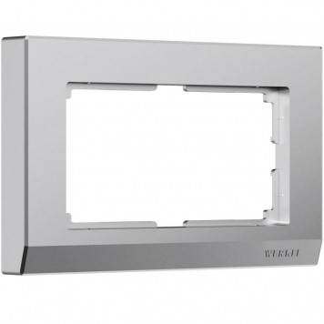 Рамка для двойной розетки Stark (серебряный матовый) Werkel W0081865