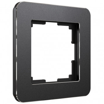 Рамка Platinum на 1 пост (черный алюминий) Werkel W0012608