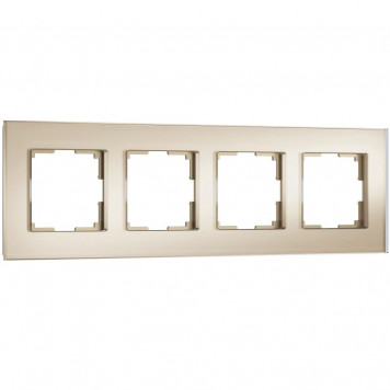 Рамка на 4 поста Senso (шампань, стекло soft-touch) Werkel W0043111