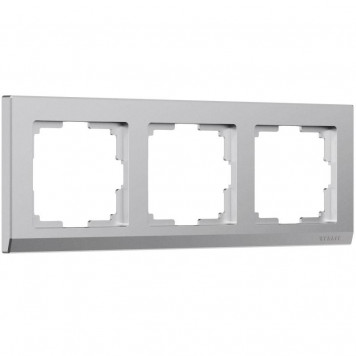 Рамка на 3 поста Stark (серебряный матовый) Werkel W0031865
